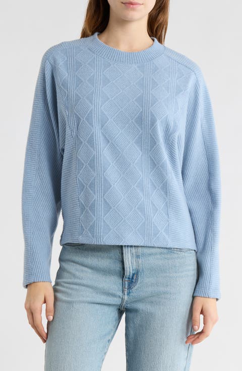 Textured Knit Dolman Sleeve Top
