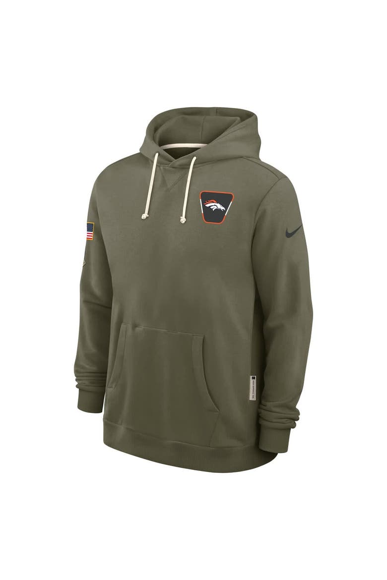 Men's Nike Olive Denver Broncos 2025 Salute to Service Sideline Standard Issue Dri-FIT Hoodie, Alternate, color, Olive