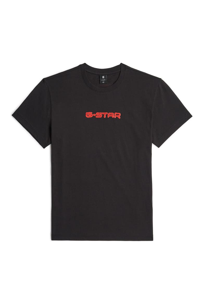 Gel Print Organic Cotton T-Shirt, Alternate, color, DARK BLACK