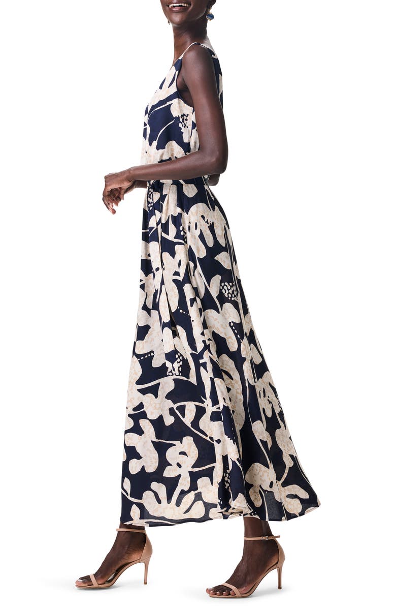 NIC+ZOE Water Lilies Bianca Maxi Dress, Alternate, color, Indigo Multi