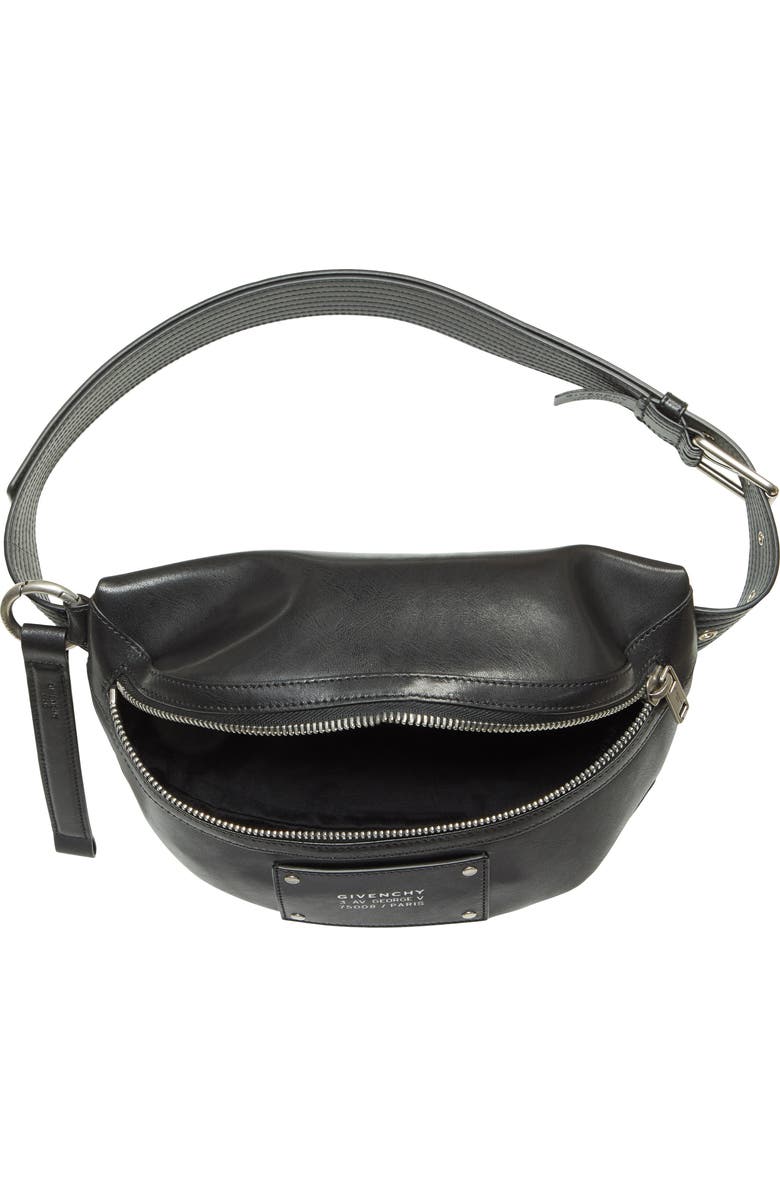 Givenchy Logo Leather Belt Bag, Alternate, color,