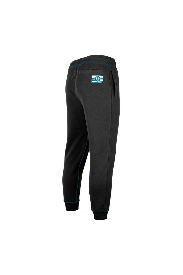 Men's New Era Black Brooklyn Nets 2023/24 City Edition Embroidery Elite Pack Jogger Pants, Alternate, color, Black