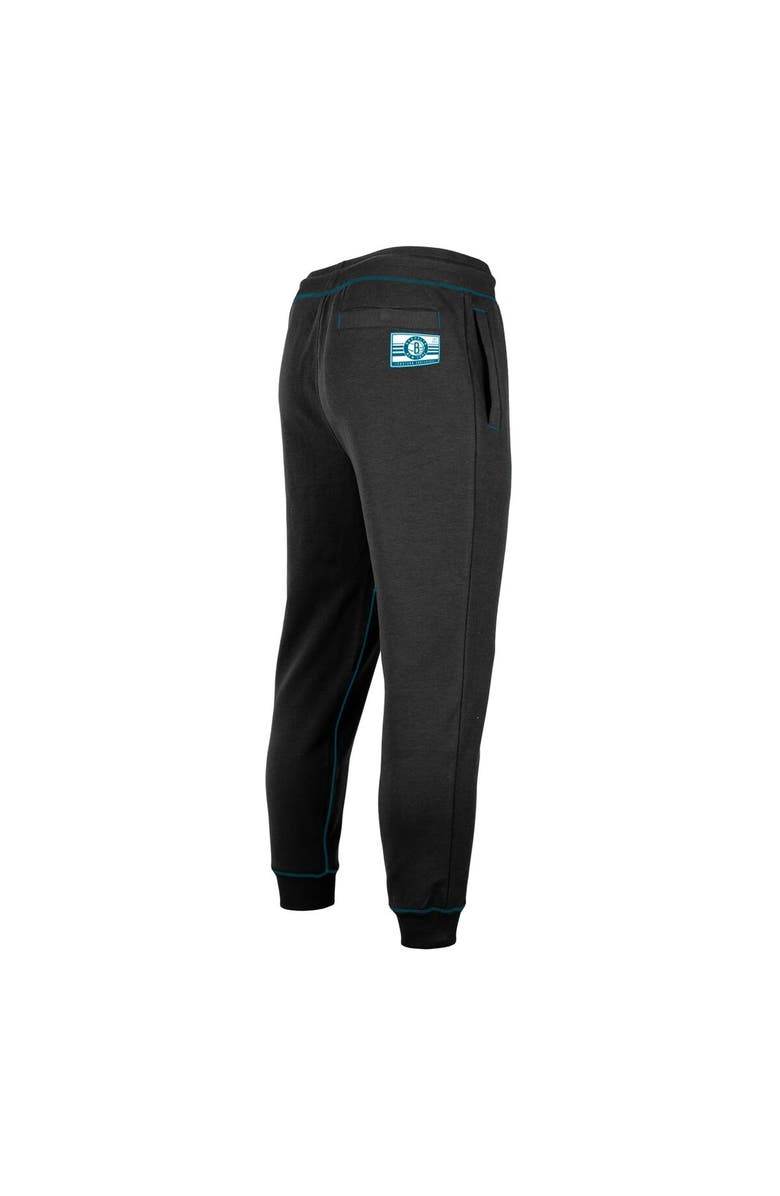 New Era Men's New Era Black Brooklyn Nets 2023/24 City Edition Embroidery Elite Pack Jogger Pants, Alternate, color, 