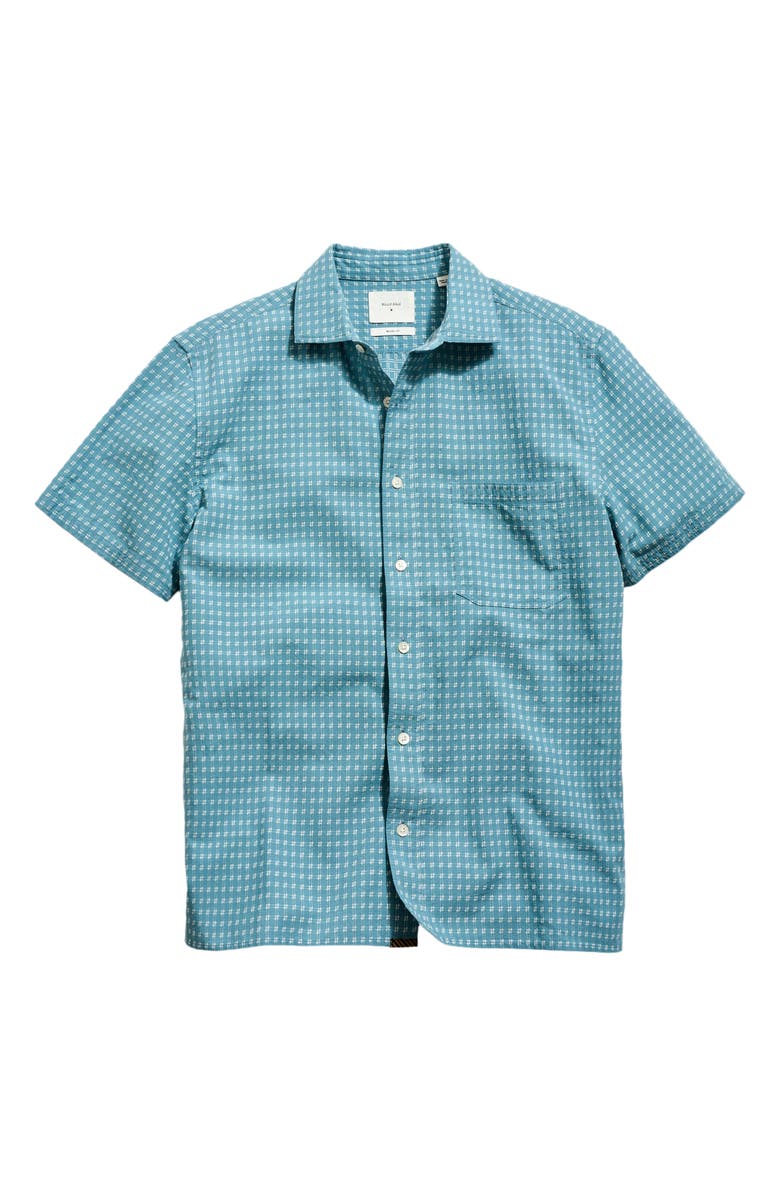 Billy Reid Check Dobby Treme Relaxed Fit Button-Up Shirt, Alternate, color, Steel Blue/ Tinted White
