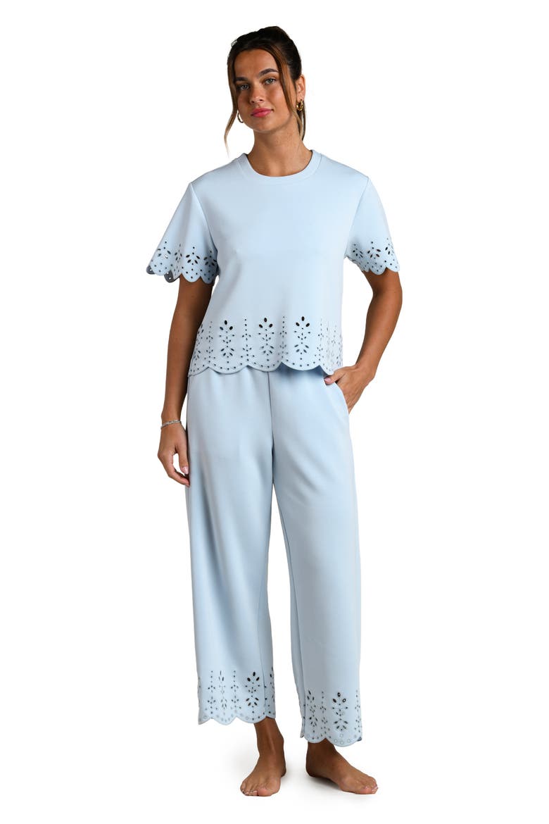Cloudset Eyelet Detail Lounge Pants, Alternate, color, DRIFT