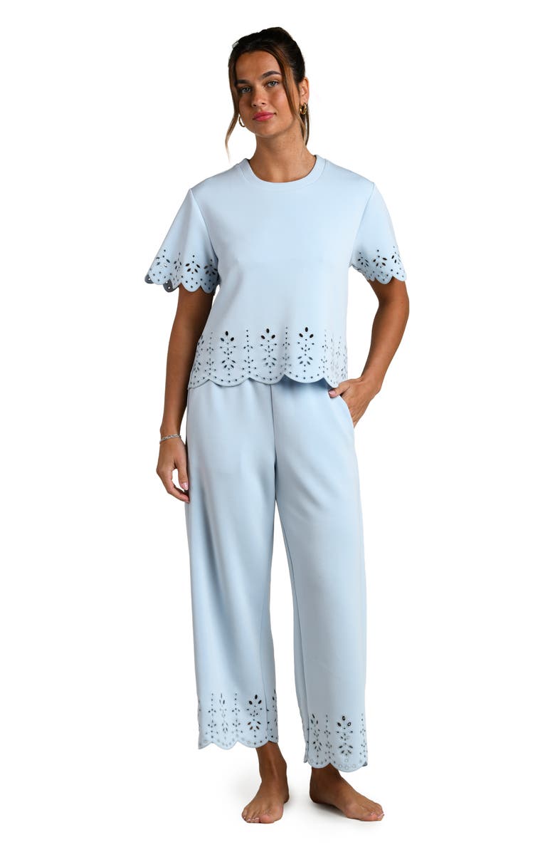 La Blanca Cloudset Eyelet Detail Lounge Pants, Alternate, color, Drift