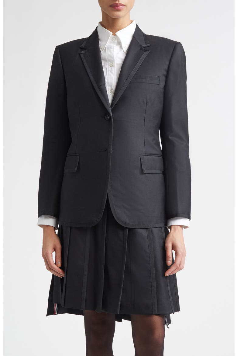 Super 120s Wool Twill Classic Sport Coat, Main, color, BLACK