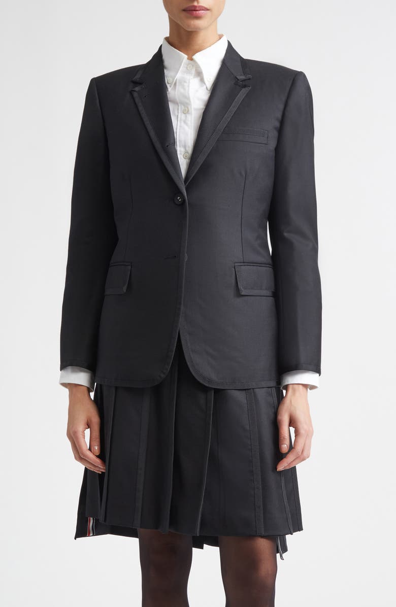 Thom Browne Super 120s Wool Twill Classic Sport Coat, Main, color, Black