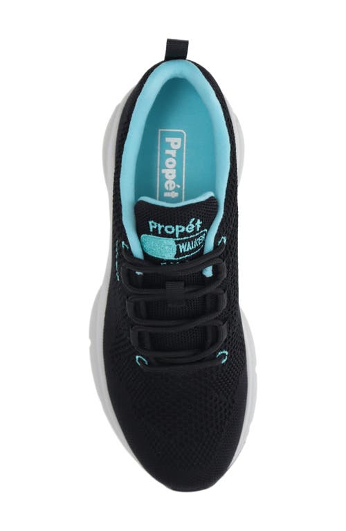 Propét Stability Fly Sneaker In Black/aqua