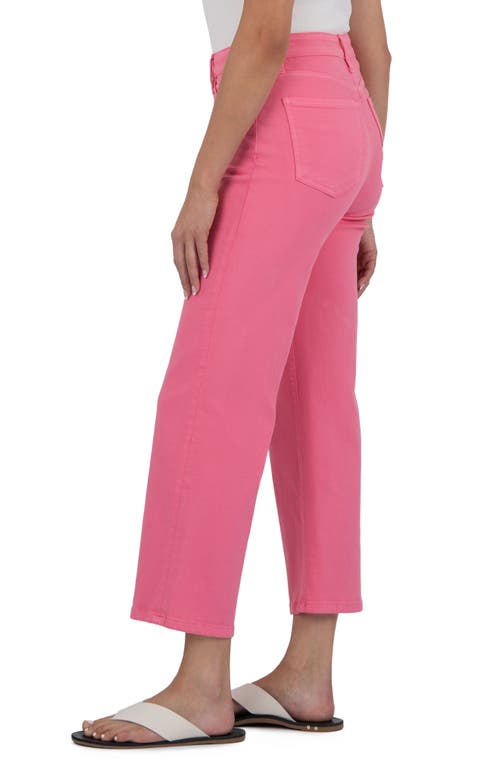 Kut From The Kloth High Waist Ankle Wide Leg Jeans In Sugar Coral
