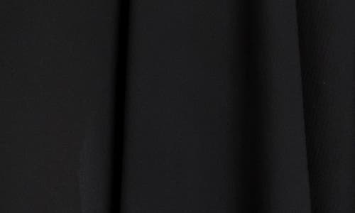 Meghan La Lilypad Surplice Long Sleeve Wrap Midi Dress In Black