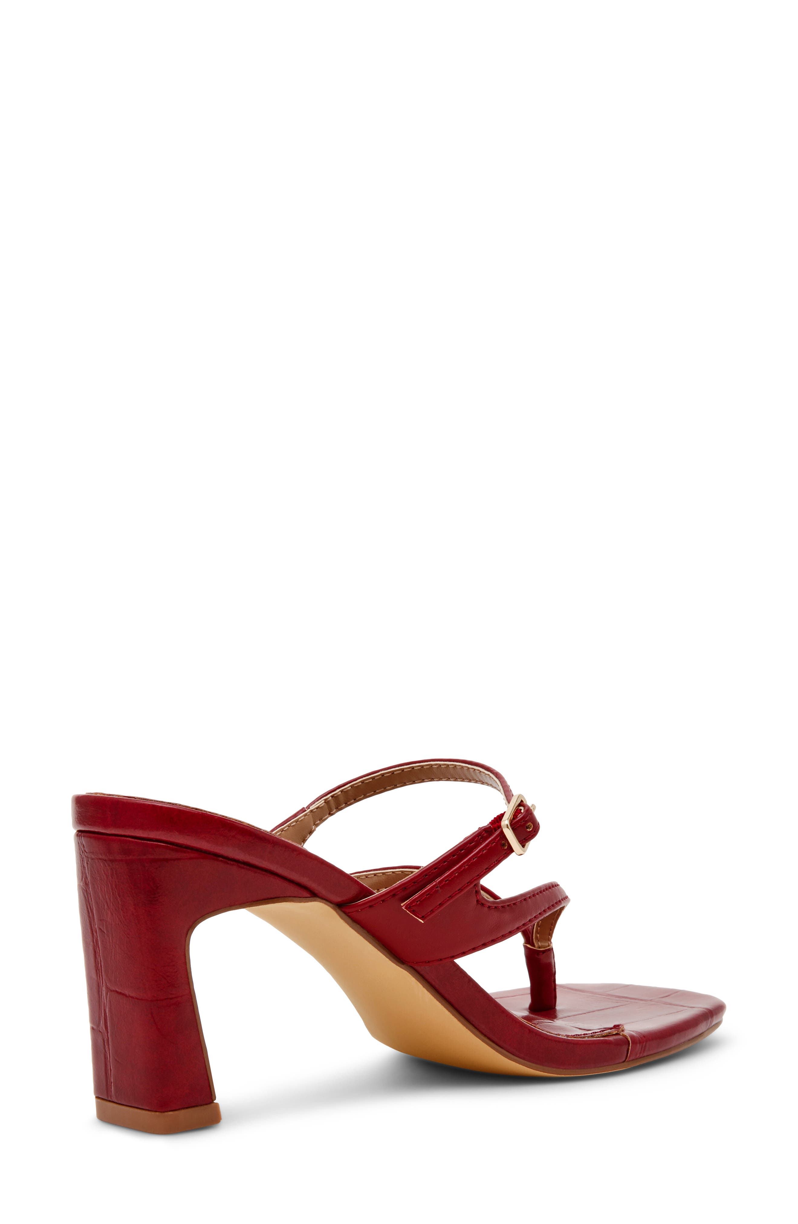 Lisette Block Heel Slide Sandal, Alternate, color, RED