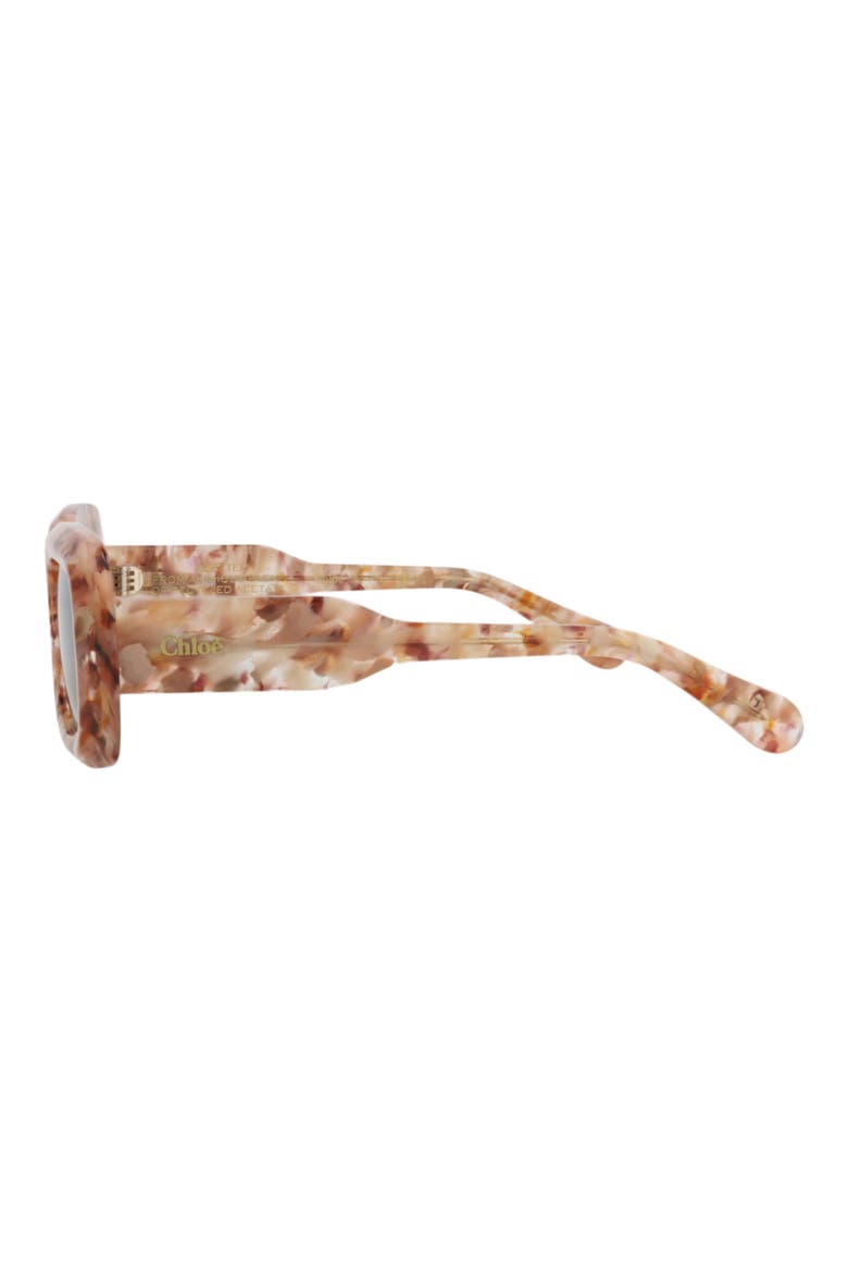 51mm Rectangle Polarized Sunglasses, Alternate, color, PINK PINK BROWN
