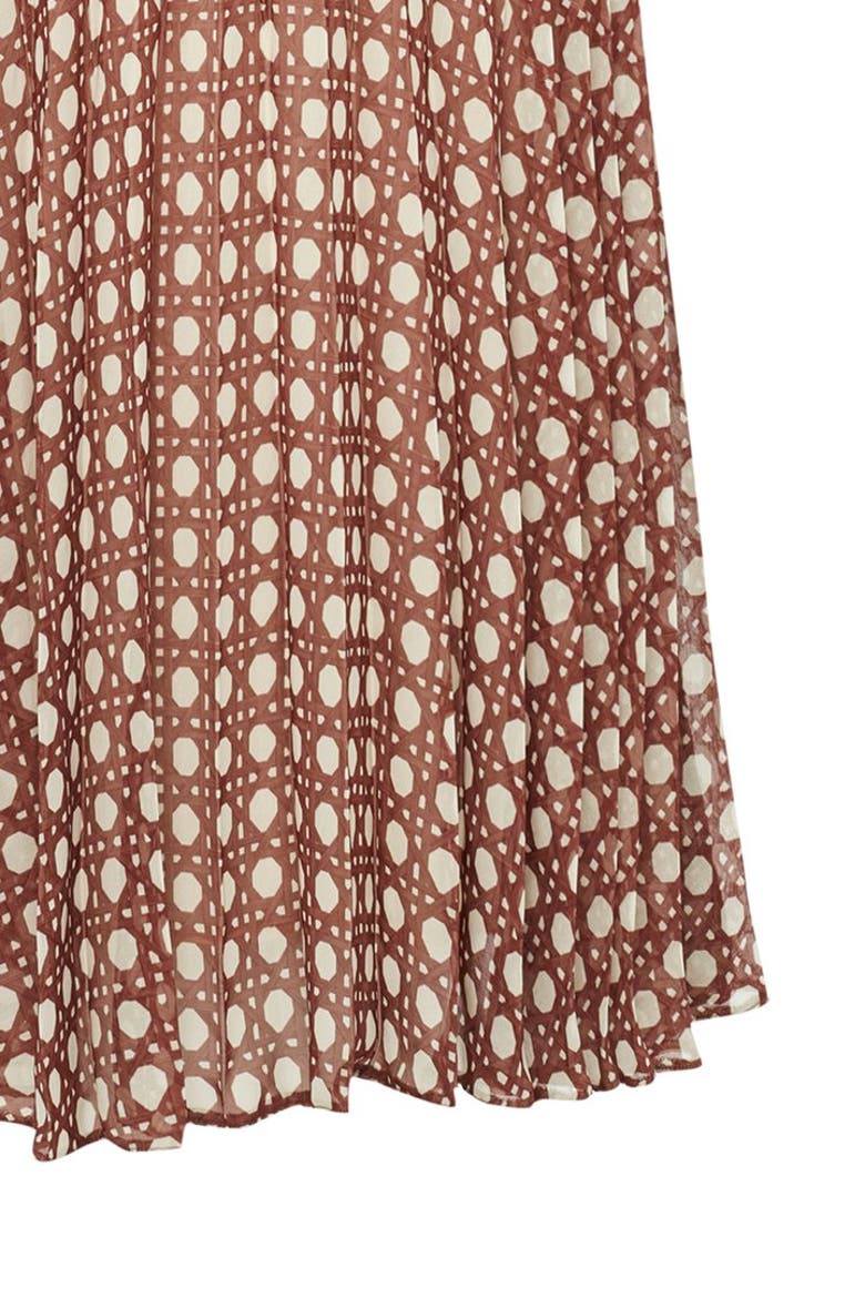 Anita Midi Skirt, Alternate, color, Brown