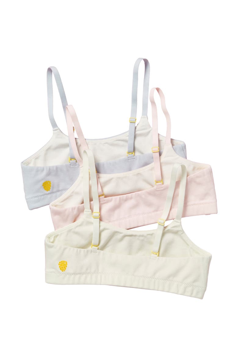 Pipit Pima Cotton Bra 3PK, Alternate, color, First Petals