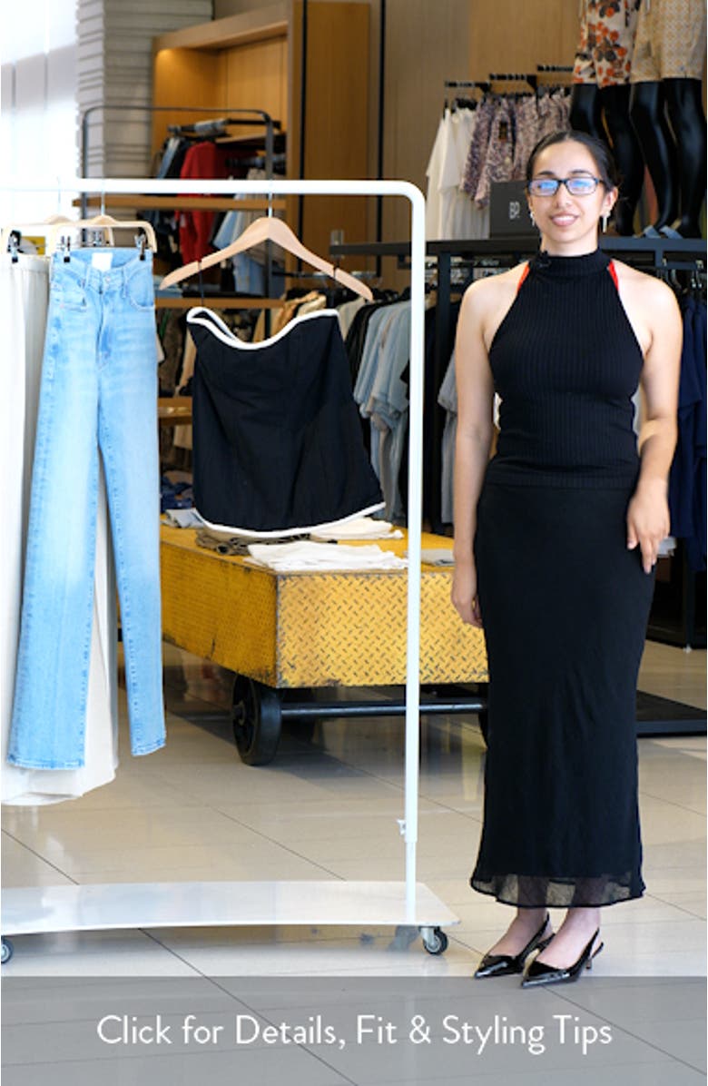 Contrast Binding Strapless Cotton Top, sales video thumbnail