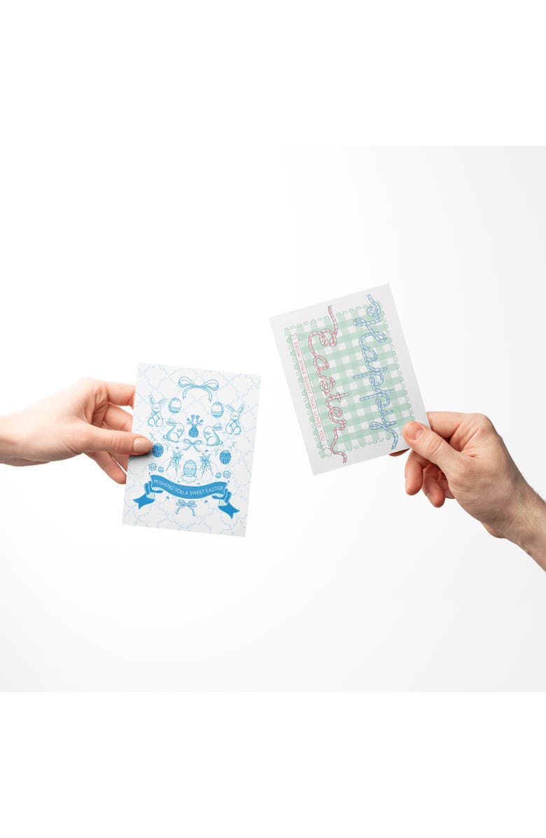 Ramus & Co Easter Greeting Card Pack, 'Indigo Sweet, Bunnies Sweater, Gingham Ribbons', Alternate, color, Multi-Pack