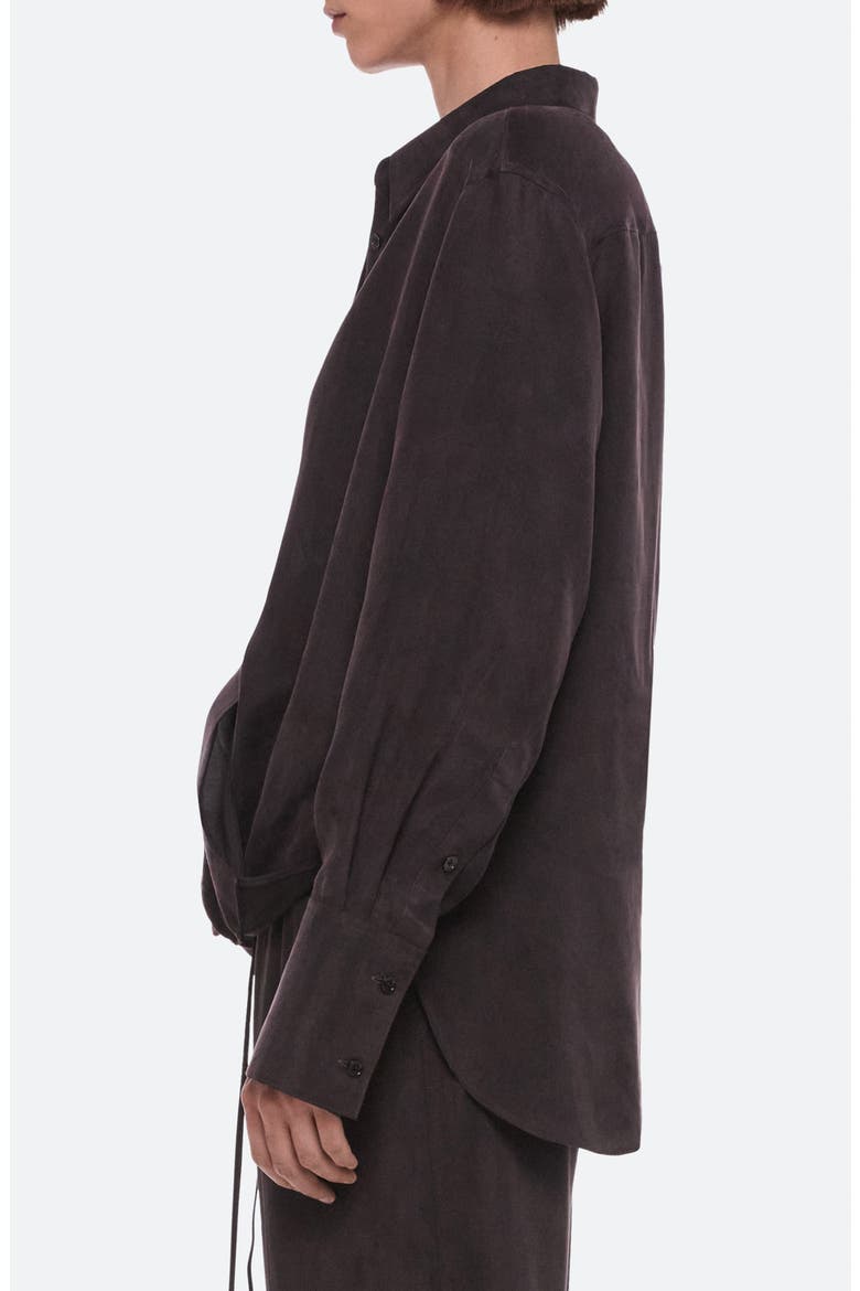 Fluid Drape Button Front Shirt, Alternate, color, TRUFFLE