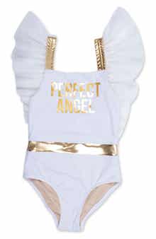Shade Critters Kids' Beach Angel Ruffle One-Piece Swimsuit