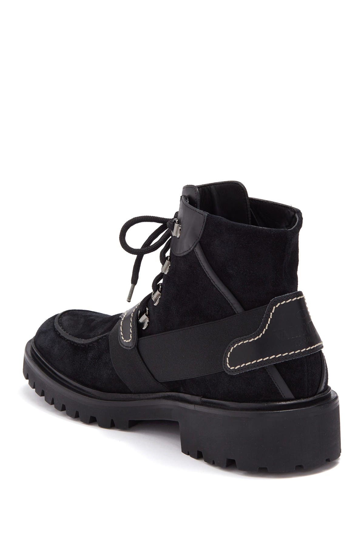 Valentino Uomo Moc Toe Strapped Combat Boot, Alternate, color, 