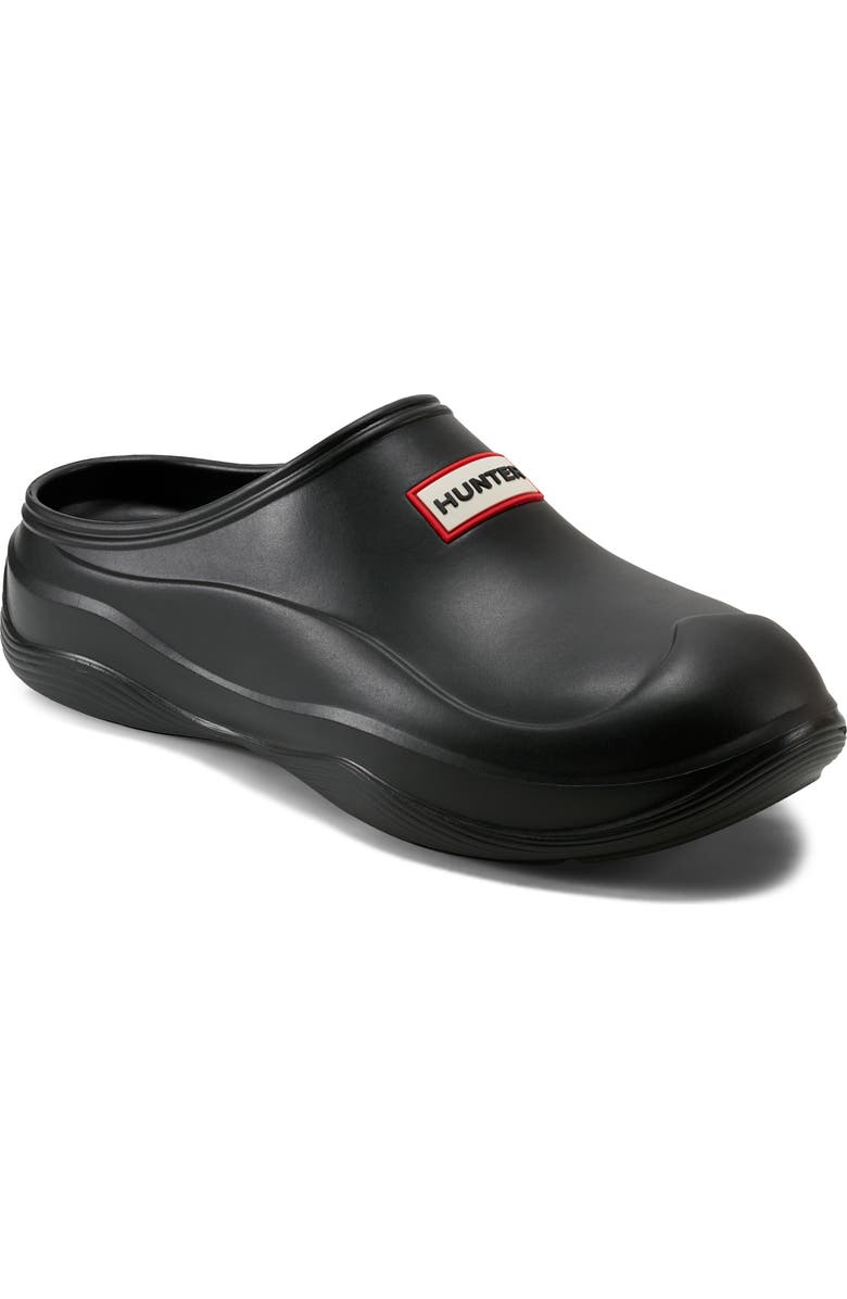 Hunter Elena Water Resistant Clog, Main, color, Black 001