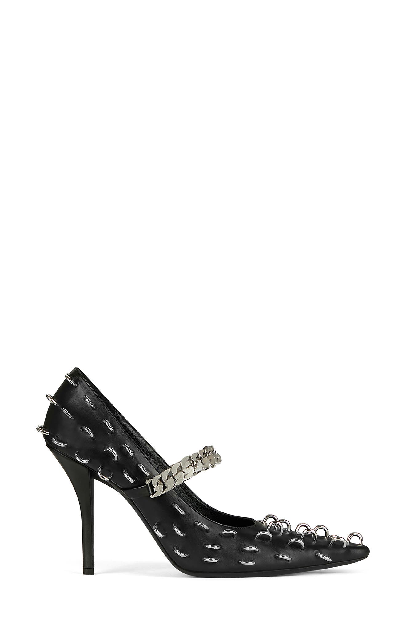 Givenchy Chain Strap Pierced Pointed Toe Pump, Main, color, 