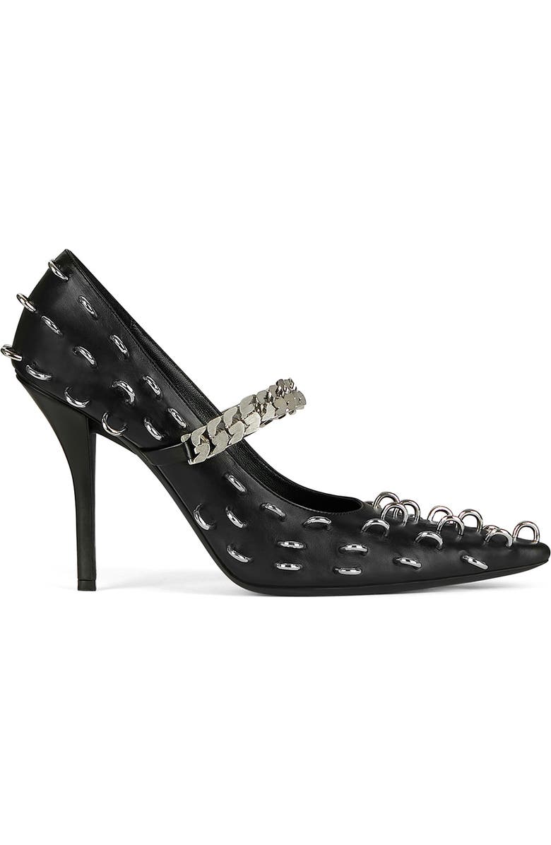 Givenchy Chain Strap Pierced Pointed Toe Pump, Main, color,