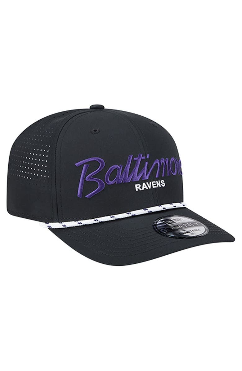 New Era Men's New Era Black Baltimore Ravens Script 9SEVENTY Adjustable Hat, Alternate, color, Black