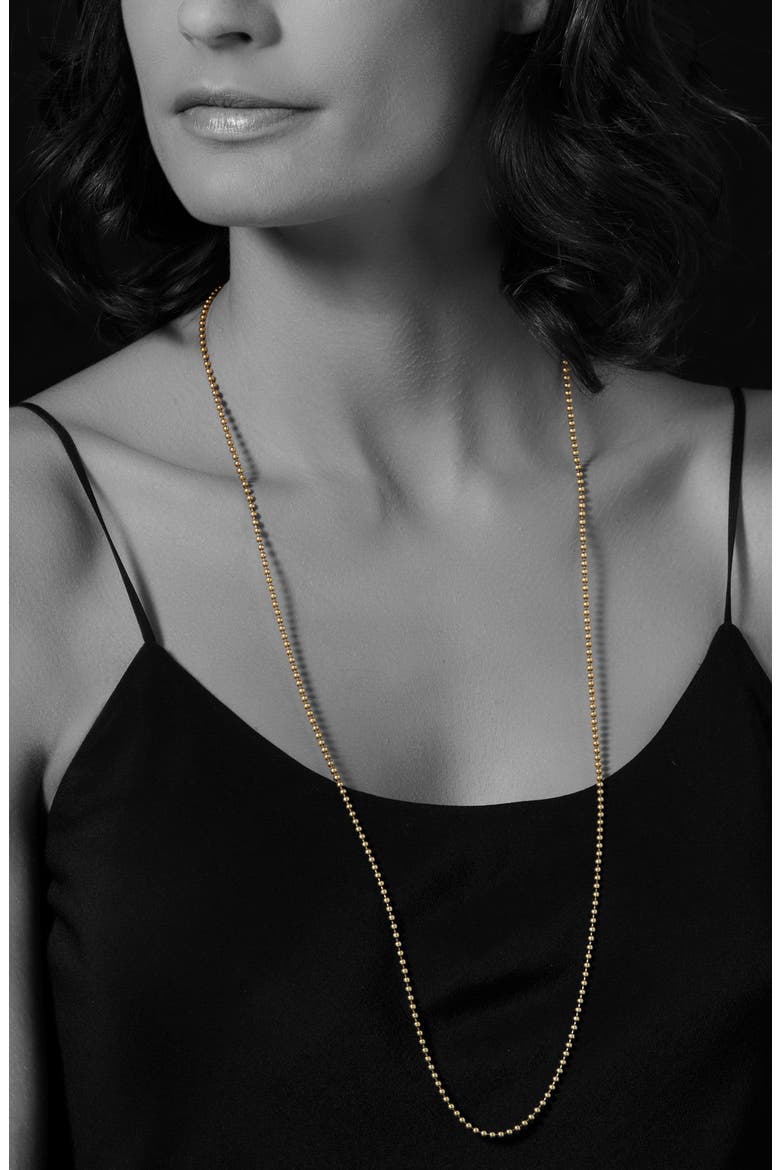 Beaded Caviar Necklace, Main, color, GOLD