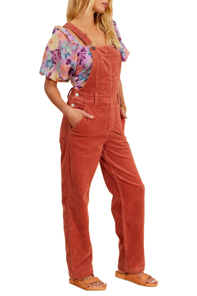 x The Salty Blonde One of a Kind Corduroy Overalls, Alternate, color, SIPPIN COCONUTS