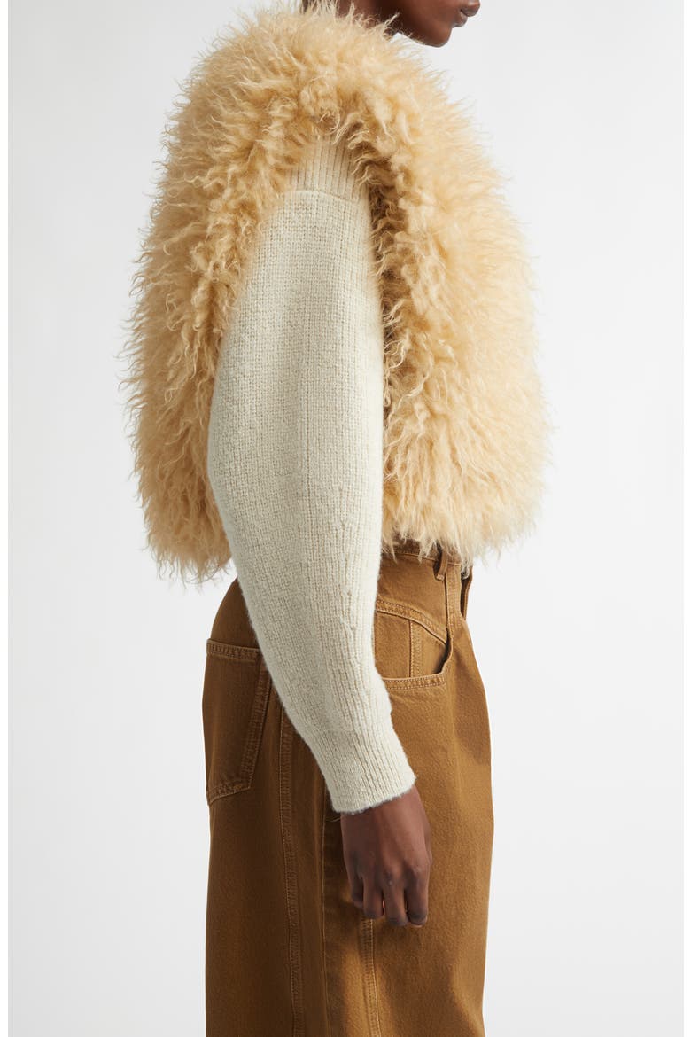 Florana Faux Fur Vest, Alternate, color, PALE YELLOW