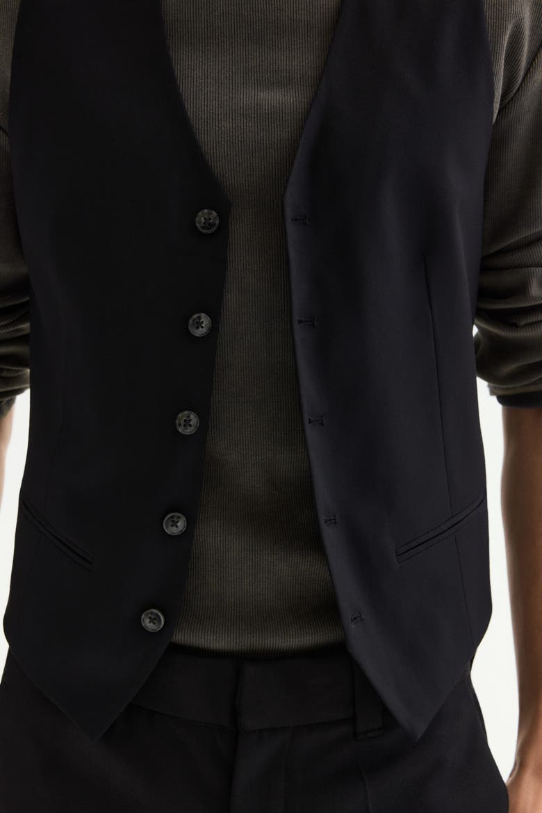 Slim-Fit Suit Vest, Alternate, color, Black