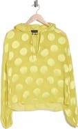 Longchamp Hooded Long Sleeve Silk Blend Chiffon Top
