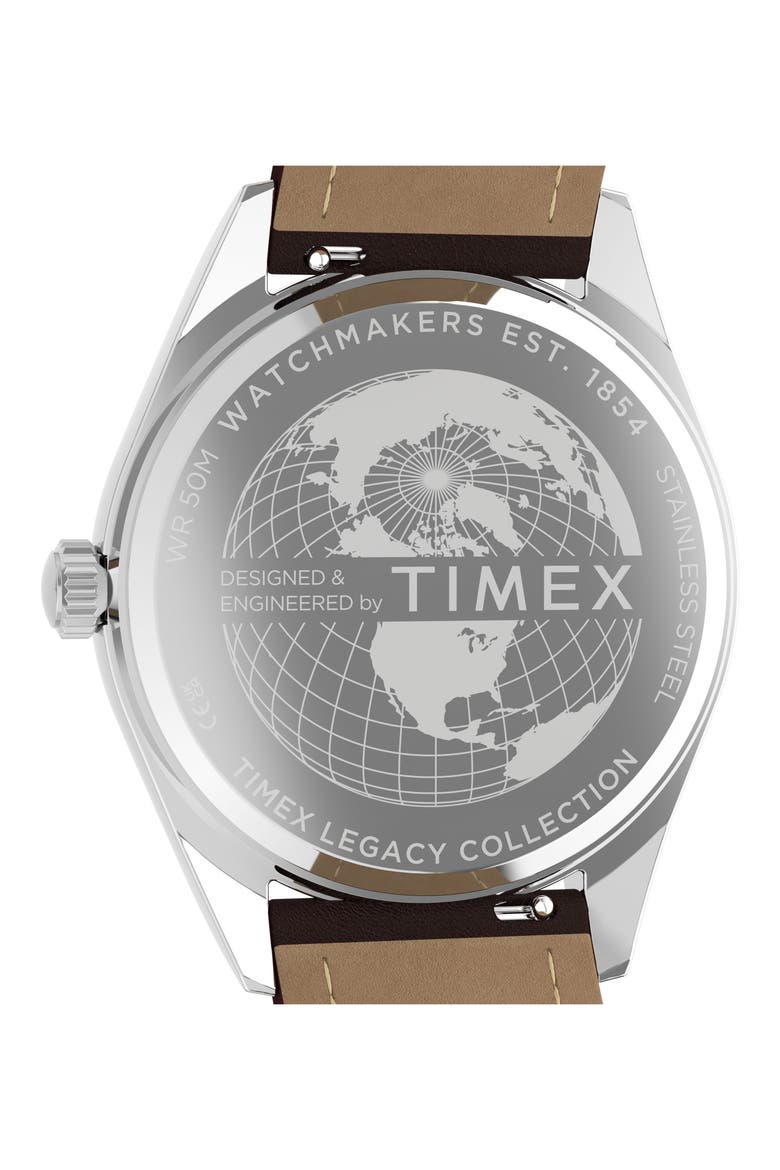 Legacy Leather Strap Watch, 41mm, Alternate, color, BROWN