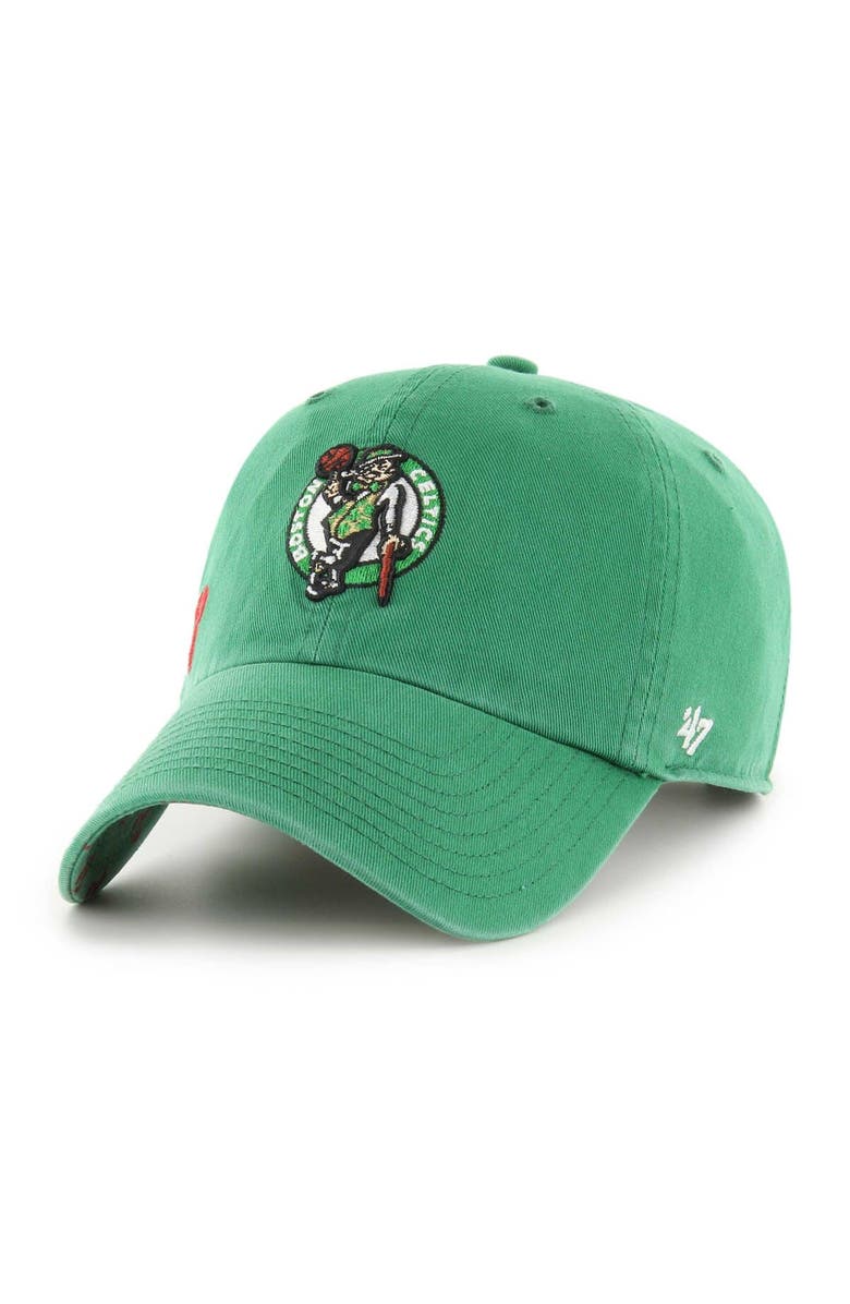 '47 Women's '47  Kelly Green Boston Celtics Confetti Undervisor Clean Up Adjustable Hat, Alternate, color, 