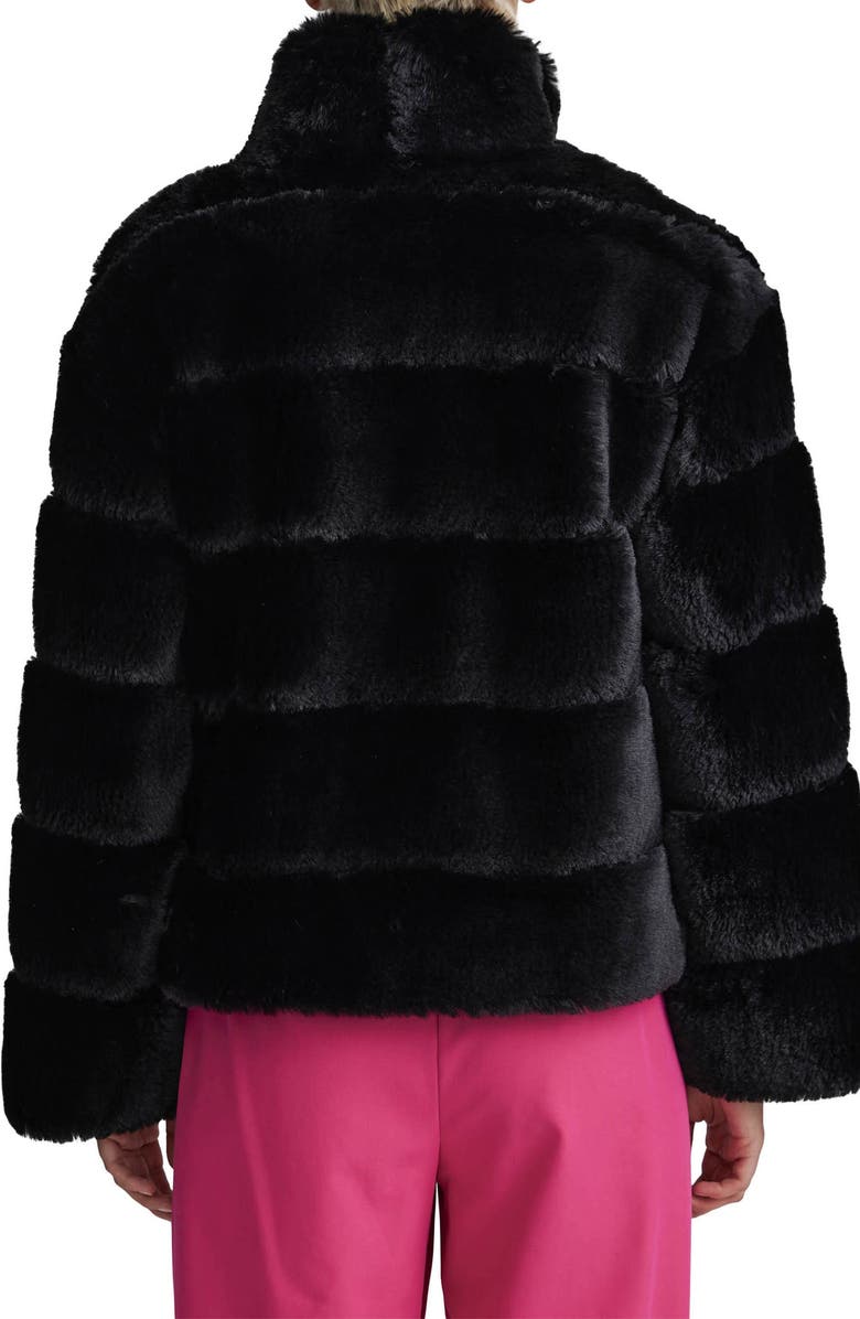 NVLT Boxy Faux Fur Jacket, Alternate, color, Black