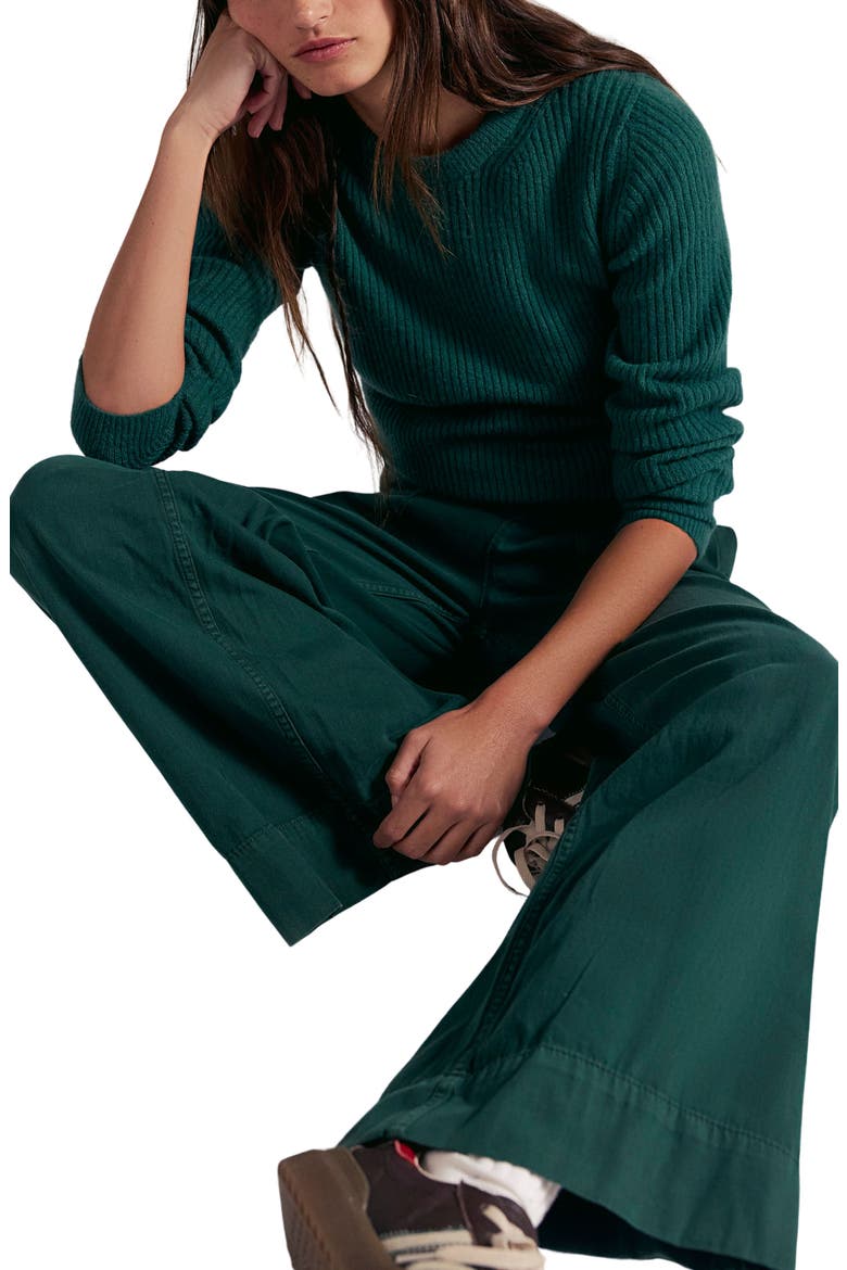 Breezy Wide Leg Jeans, Alternate, color, PINENEEDLE