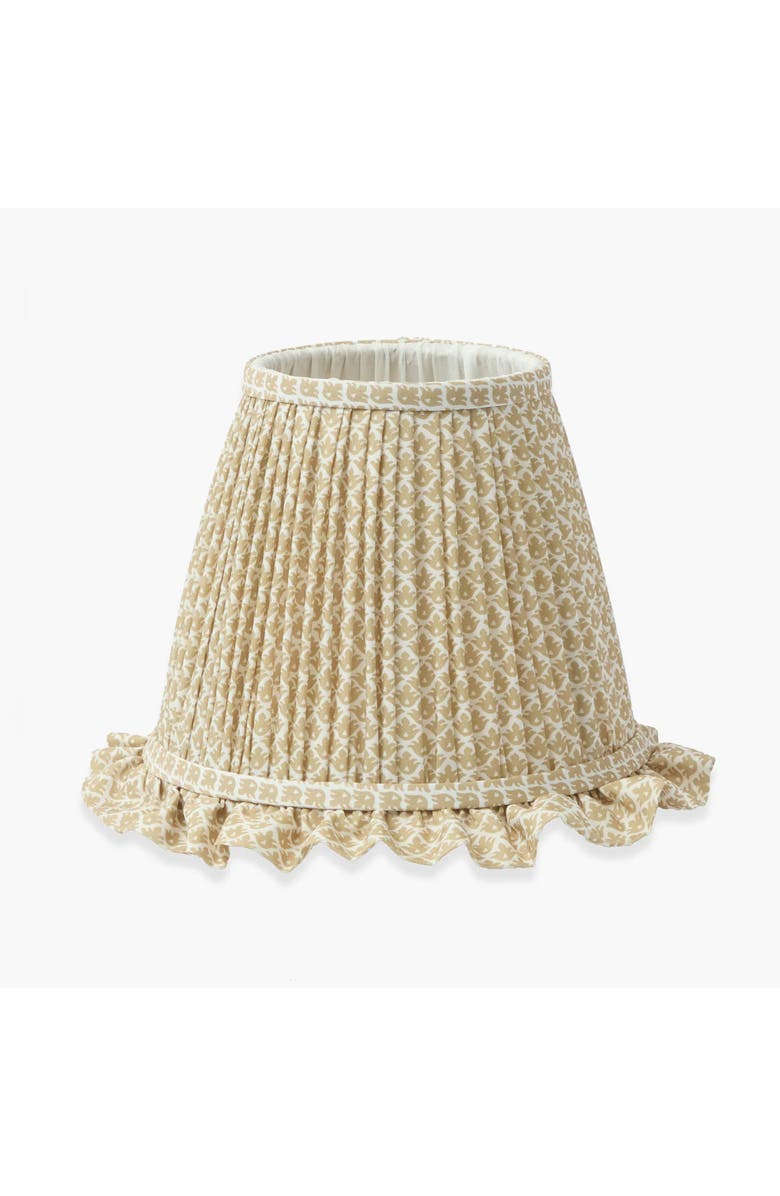 Mrs. Alice Putty Lotus Ruffle Lampshade, Main, color, Putty