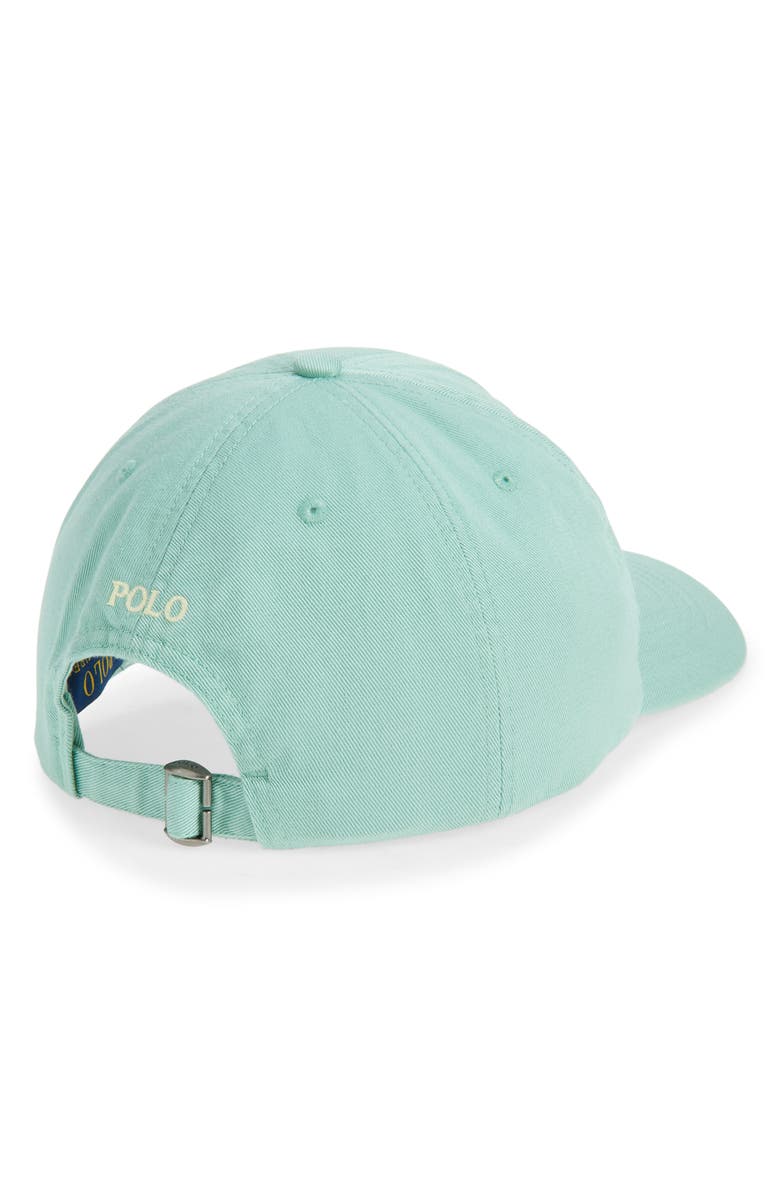 Polo Ralph Lauren Kids' Adjustable Cotton Chino Baseball Cap, Alternate, color, Celadon