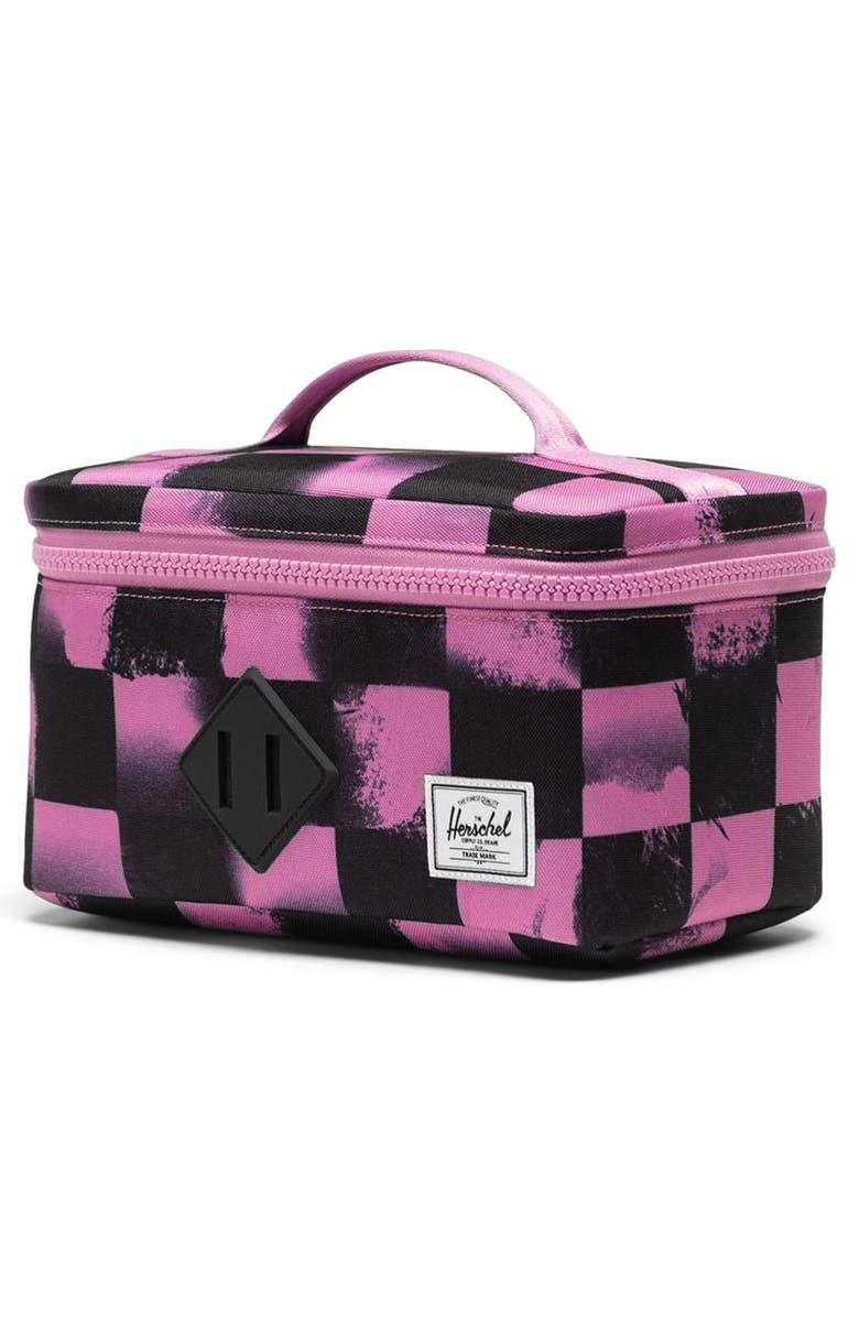 Herschel Supply Co. Kids' Heritage Lunch Bag, Alternate, color, Stencil Checker Opera Mauve