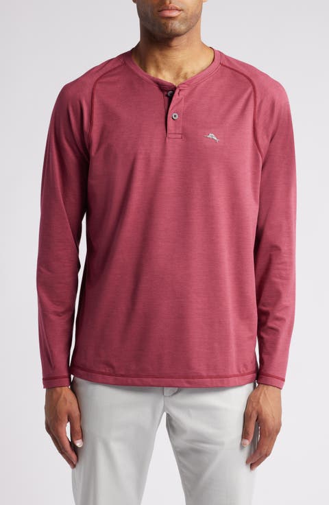 Sandrunner IslandZone® Long Sleeve Jersey Henley (Big & Tall)