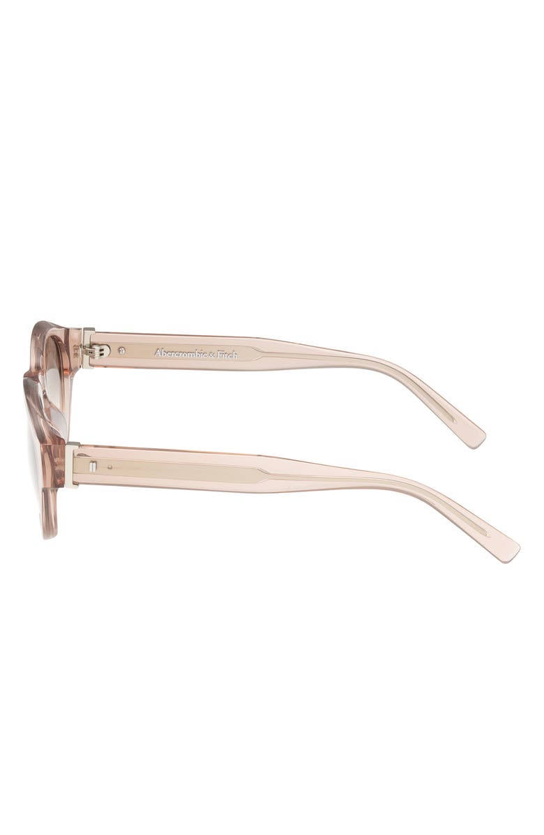 ABERCROMBIE & FITCH 49mm Round Sunglasses, Alternate, color, Shiny Beige / Smoke Blush