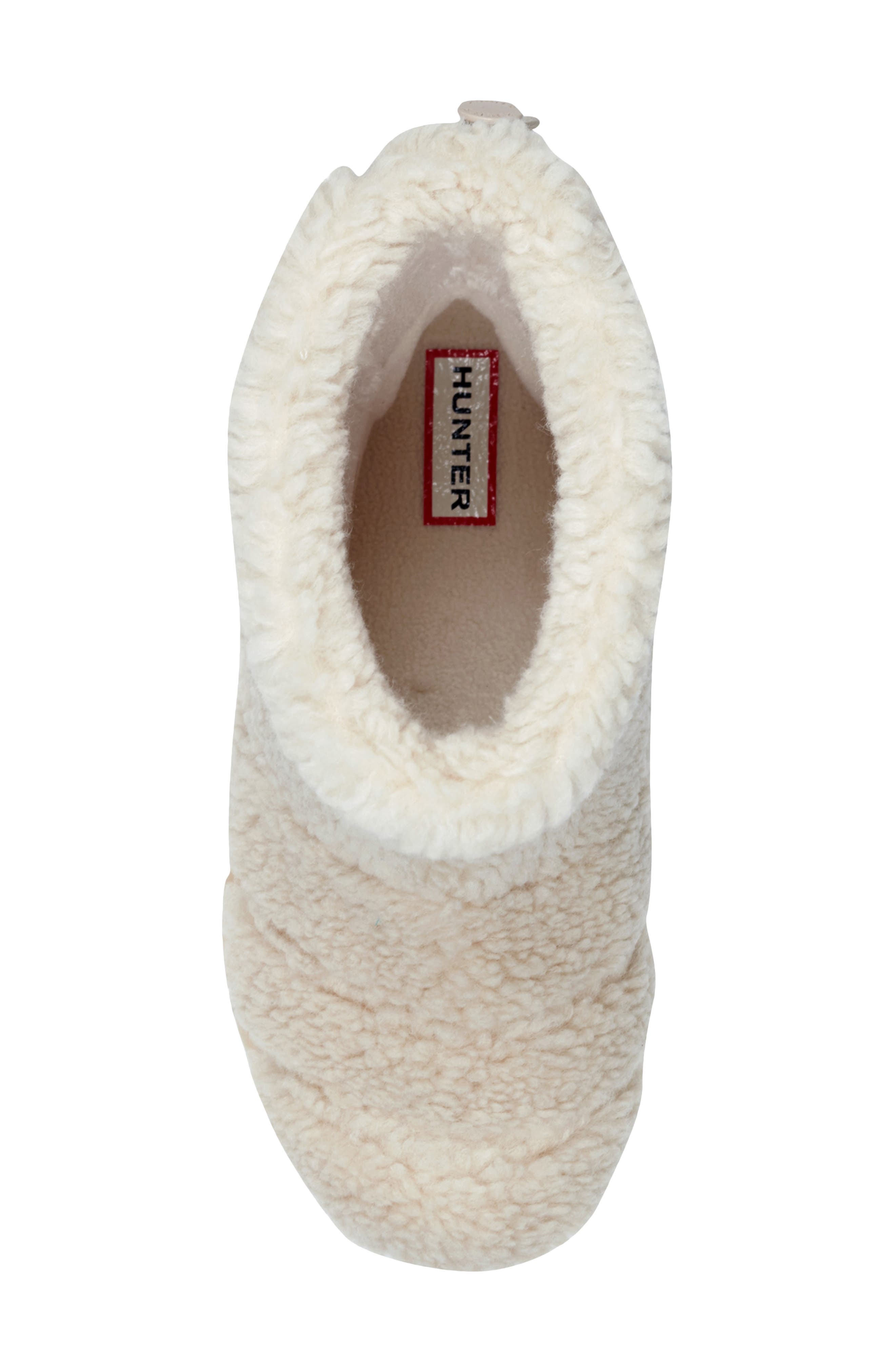 Hunter Maran Waterproof High Pile Fleece Boot, Alternate, color, Light Natural