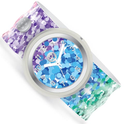 Slap Watch Sassy Sequins 9 Inch Silicone Slap Band, Age 5+