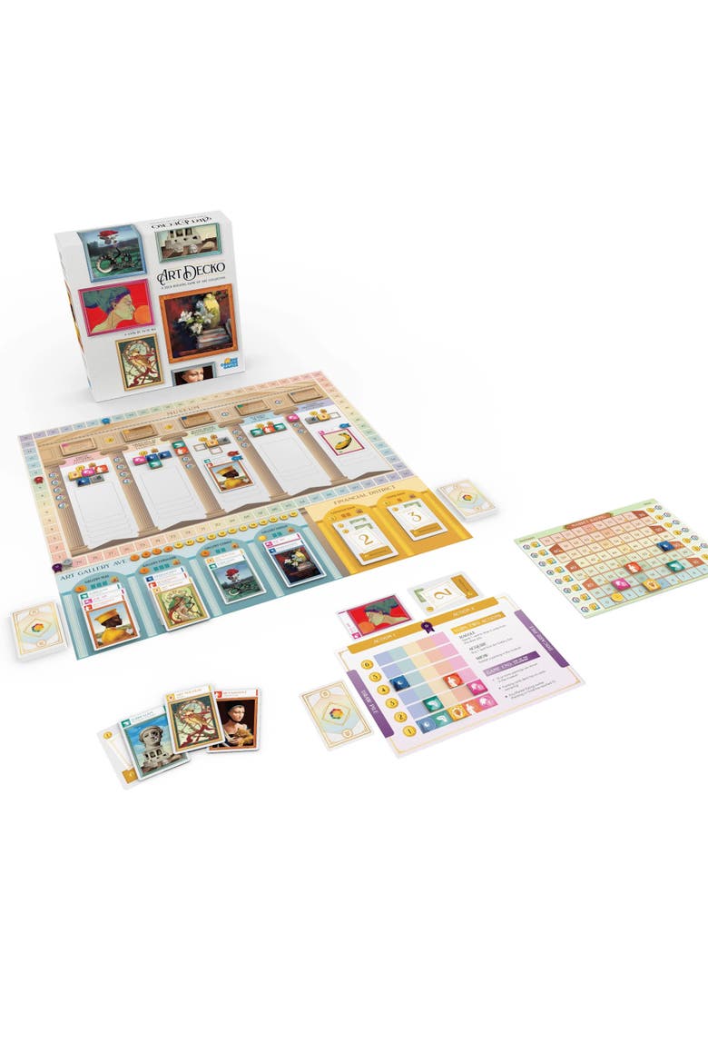 Art Decko, Deck Building Game of Art Collecting, Ages 14+, Alternate, color, Multicolored