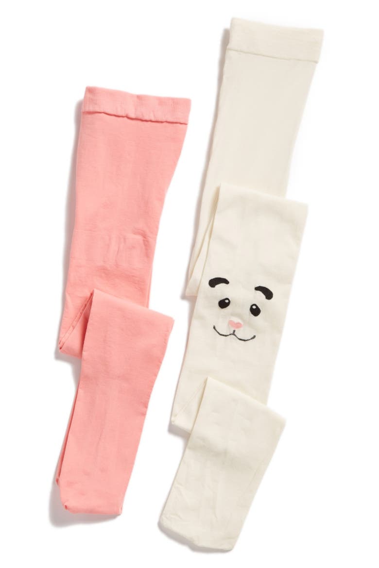 'Panda' Tights, Main, color, IVORY PRISTINE