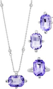 SAVVY CIE JEWELS 4-Piece Crystal Jewelry Set