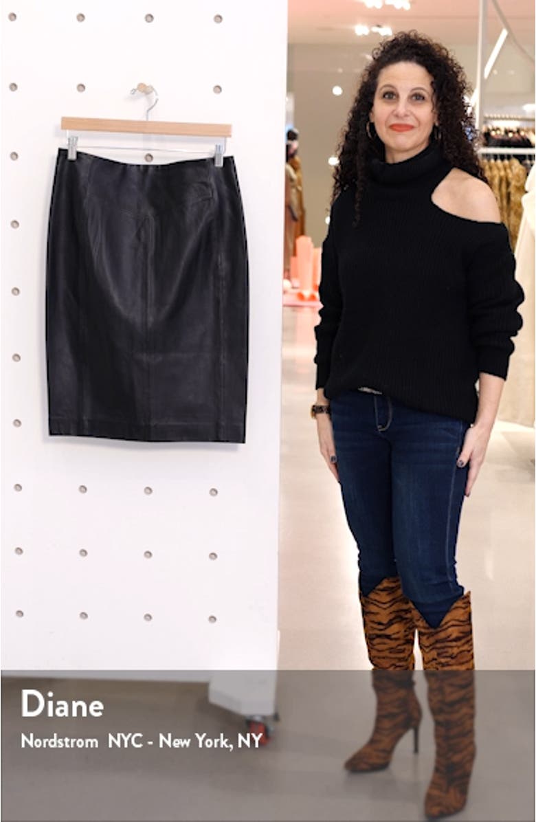 Megan Leather Pencil Skirt, sales video thumbnail