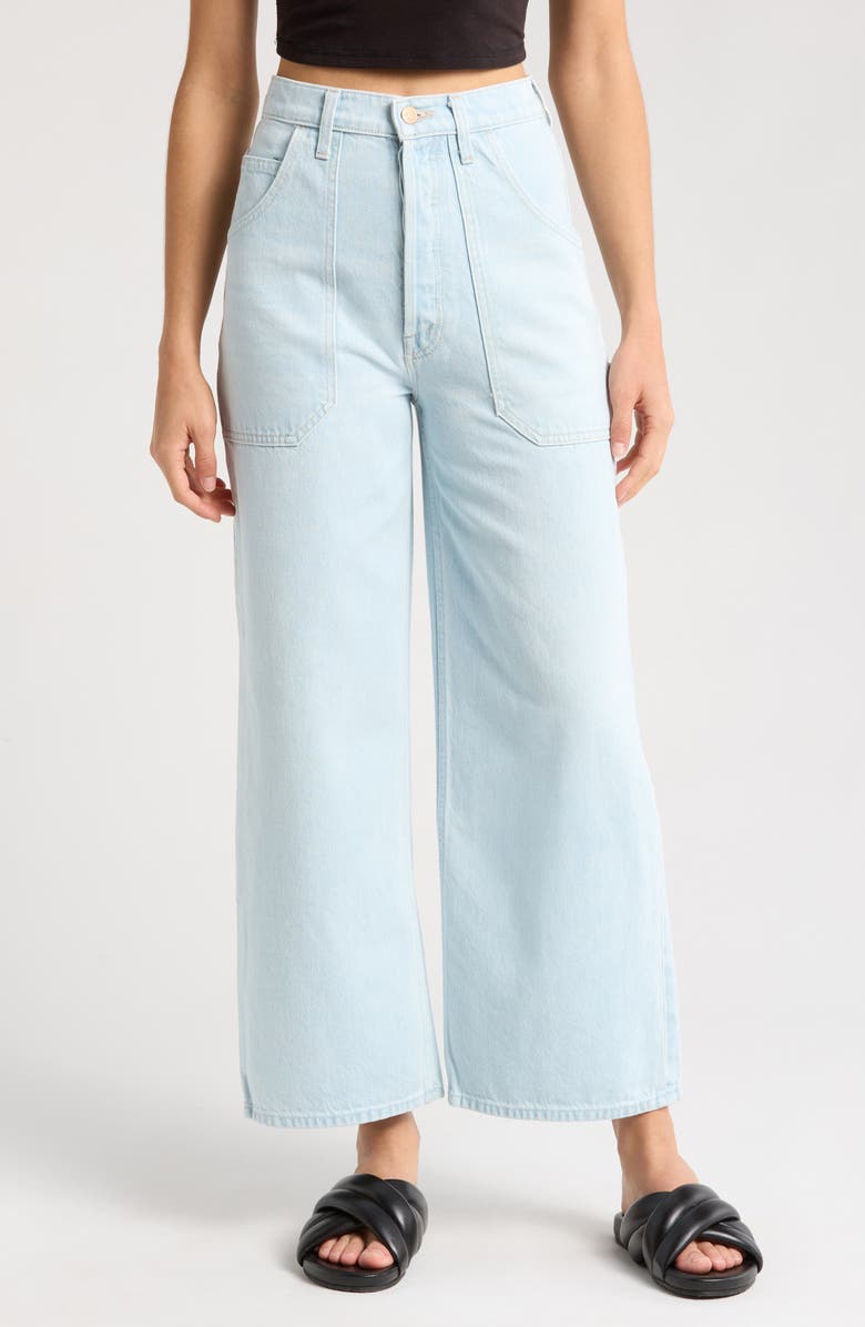 MOTHER Smoothie Carpenter Sneak Ankle Wide Leg Jeans, Main, color,