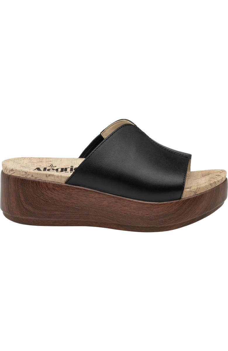 Alegria by PG Lite Triniti Platform Wedge Slide Sandal, Alternate, color, Black Butter